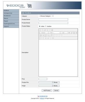 Digital Download Shopping Cart Products Screen